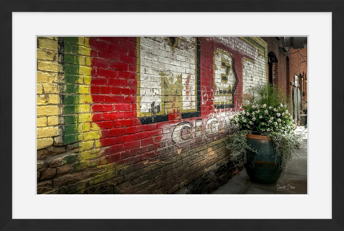 Ghost Sign Brick Wall Photography – Urban Americana Fine Art Print