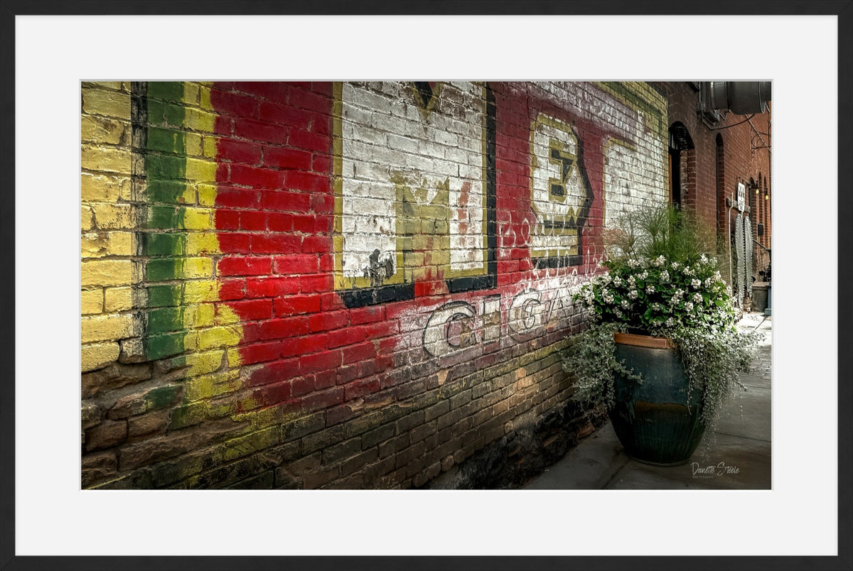 Ghost Sign Brick Wall Photography – Urban Americana Fine Art Print